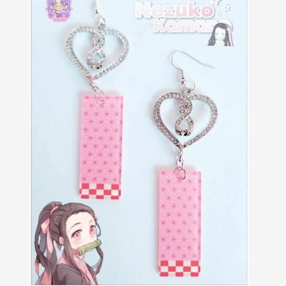 Inspired Nezuko earrings